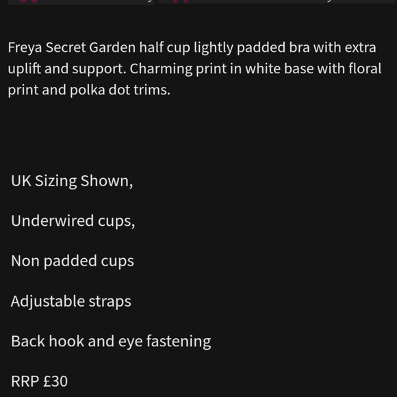 Freya Bra Secret Garden 32G Underwire Balcony - Picture 6 of 8